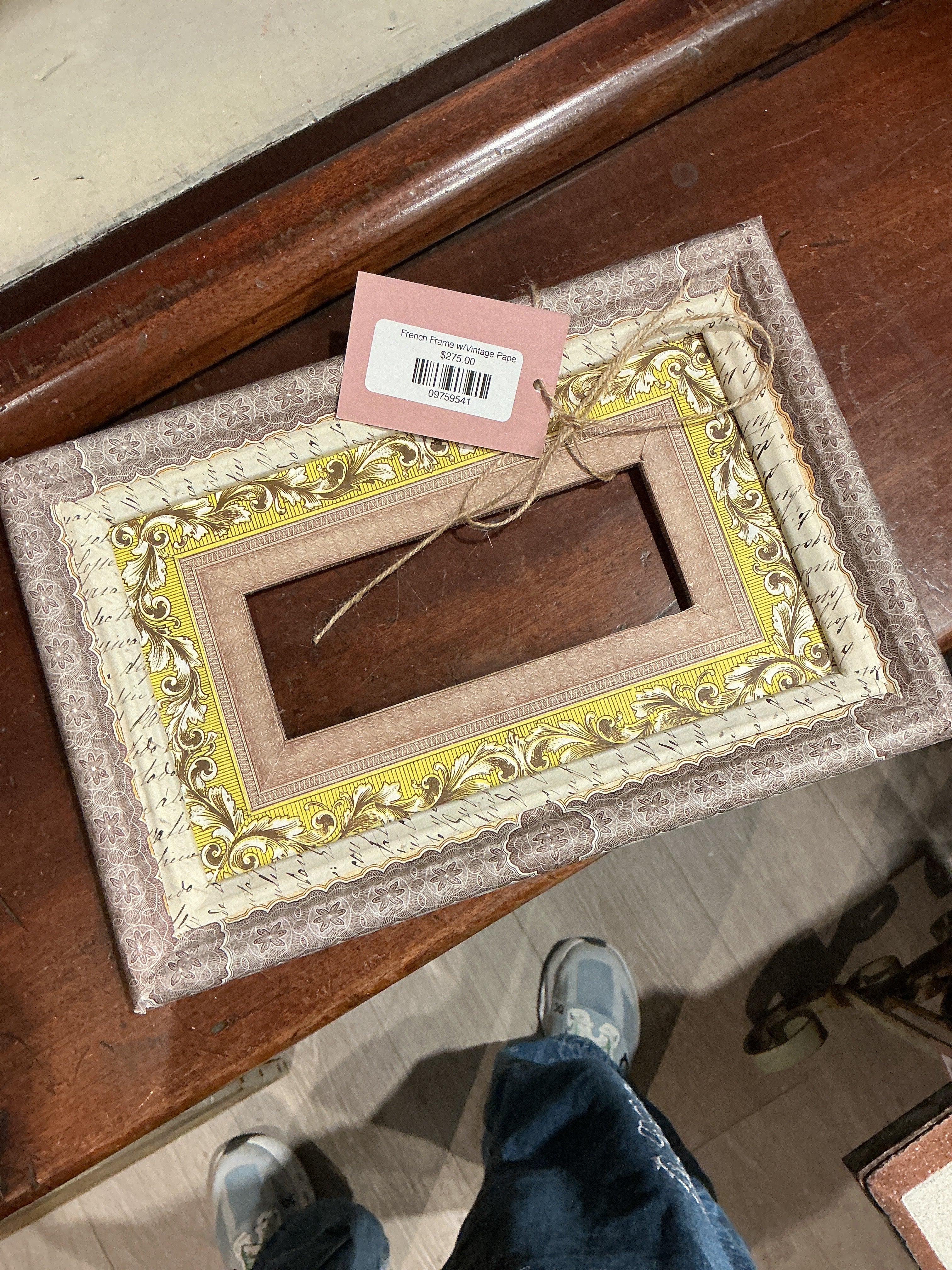 French Frame w/Vintage Paper