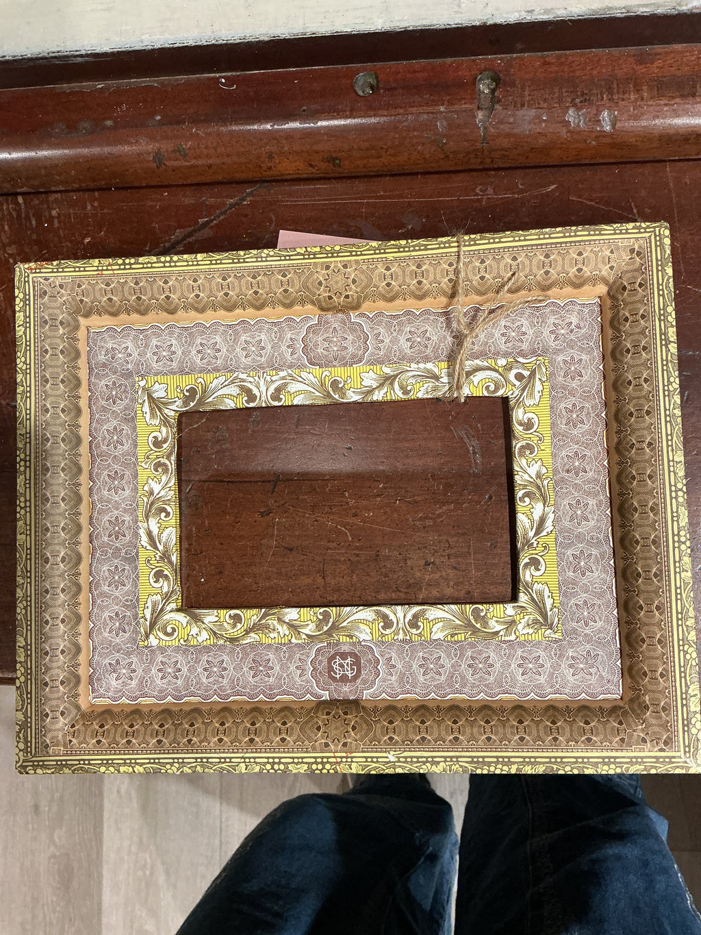 French Frame w/Vintage Paper