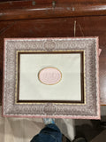 Intaglio w/ Vintage French Paper Frame, Pink
