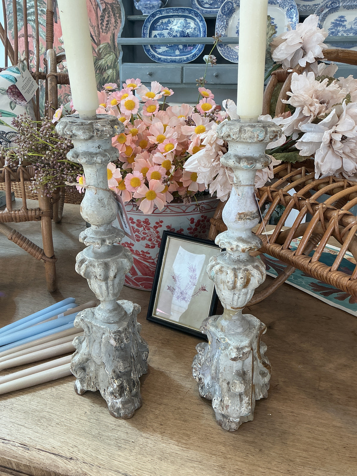 Antique Candlesticks, Pair