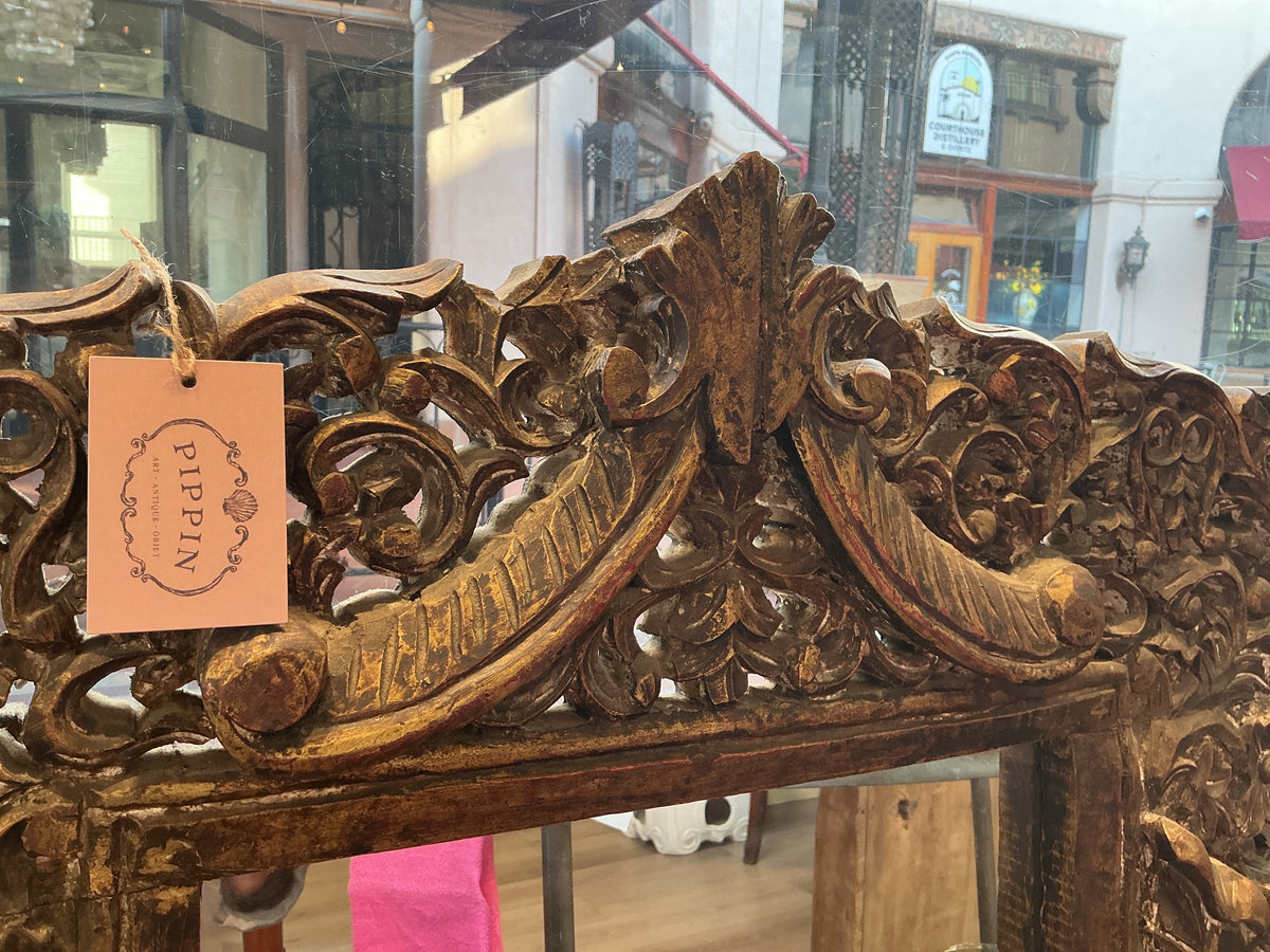 Vintage Carved Wood Mirror