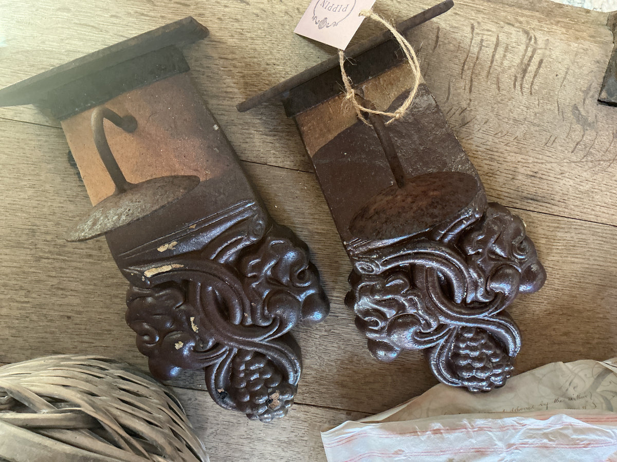 Terracotta Sconces, Pair